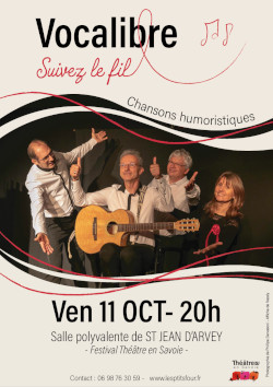 affiche spectacle à St Jean d'Arvey (73) le vendredi 10 octobre 2024